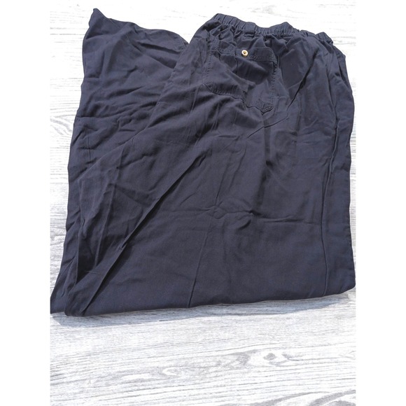 NWOT King Size Pants Big Mens 5XL 55x38 Raw Navy Blue Cotton Elastic‎ Pockets - Picture 2 of 9